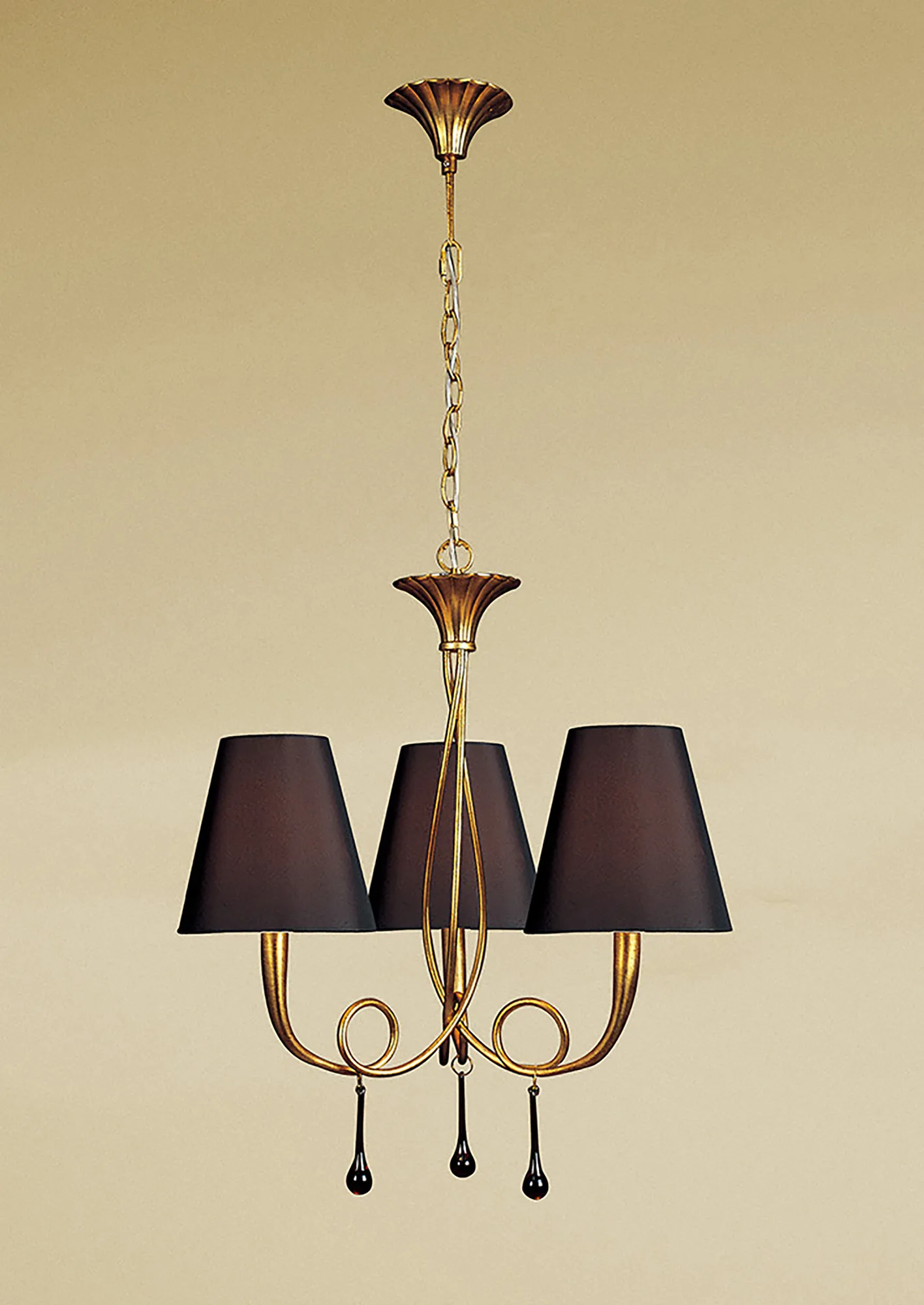 Paola Gold-Black Ceiling Lights Mantra Multi Arm Fittings